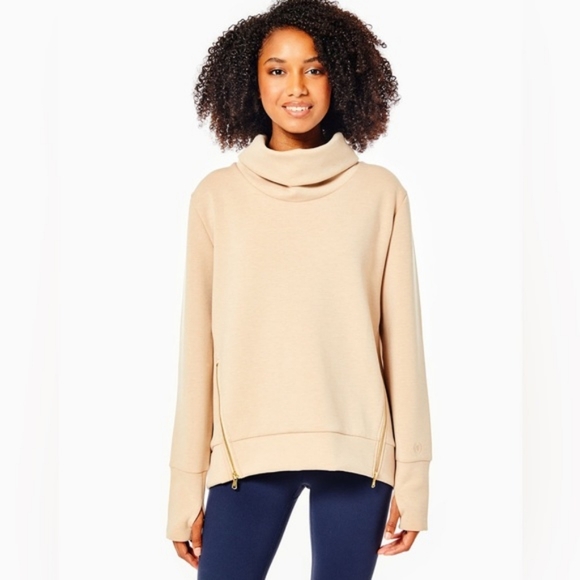 Addison Bay THE EVERYDAY Pullover Sweatshirt Heather Camel - Picture 6 of 12